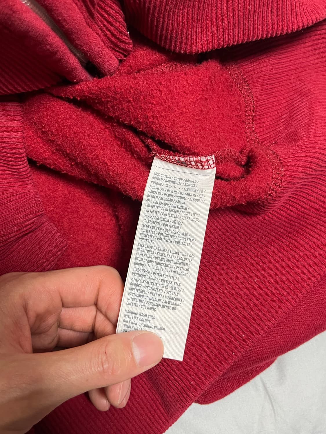 홀리스터 후드집업 M 와인색 상품이미지4