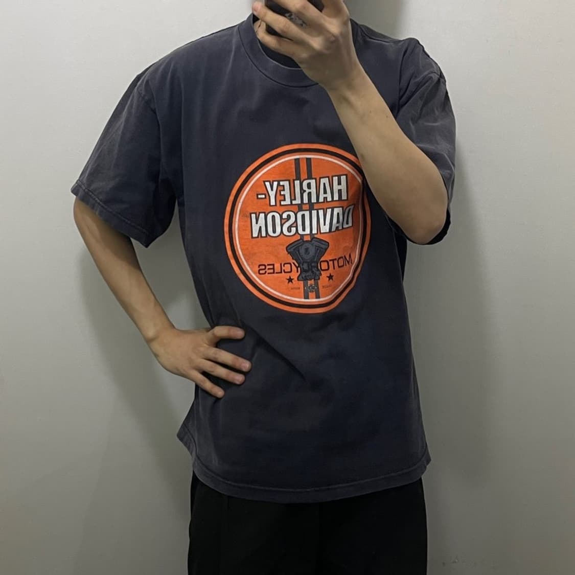 할리데비이슨 올드스쿨 빅로고 반팔티 상품이미지1