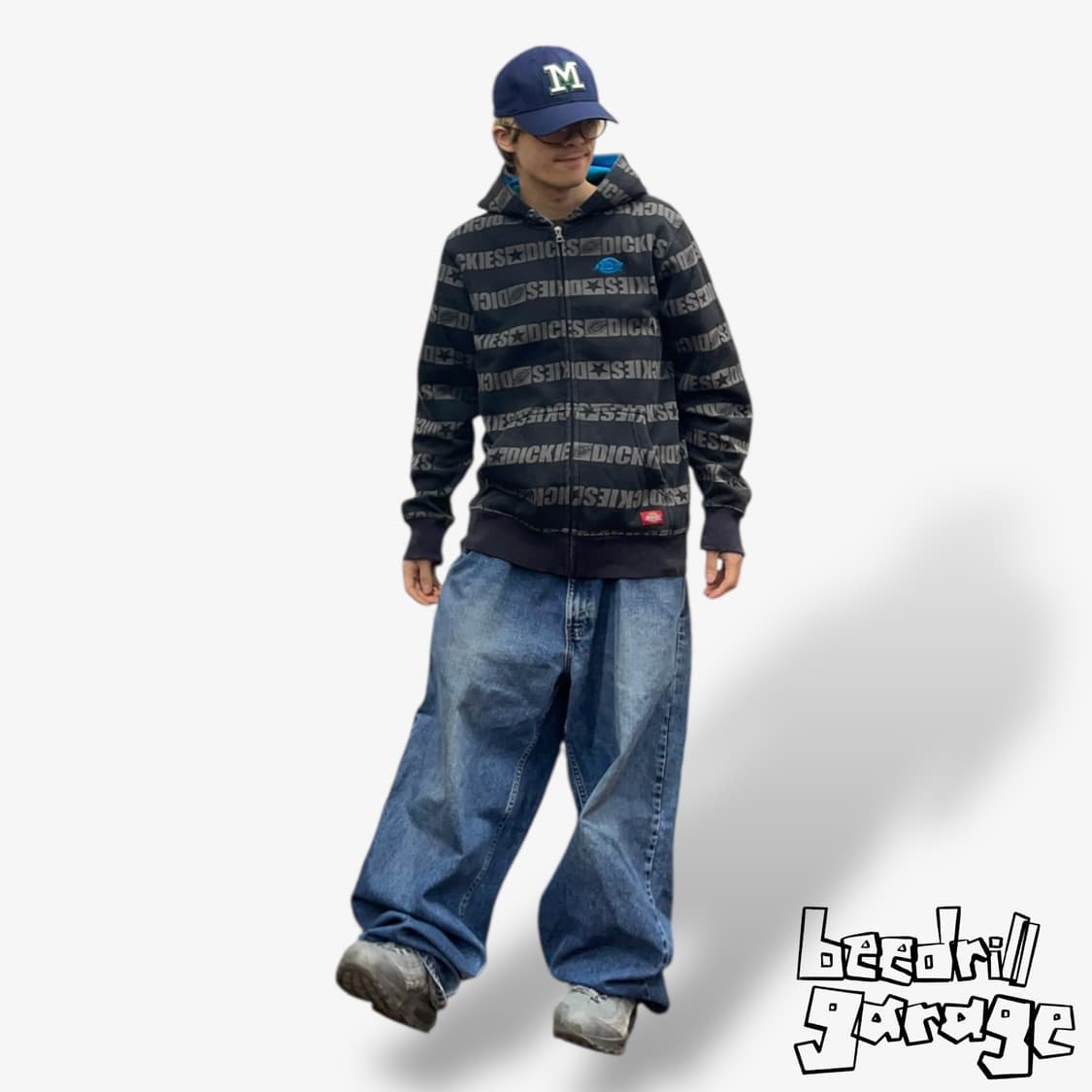 디키즈 타이포 스트라이프 후드집업 상품이미지1