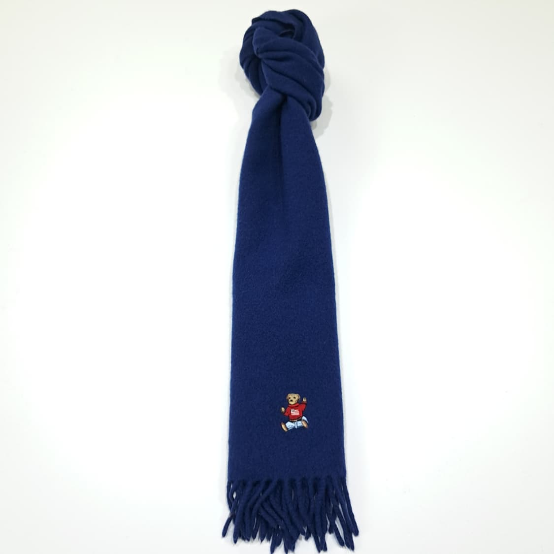 MX385 폴로 스코틀랜드판 램스울 폴로베어 자수 머플러 상품이미지3