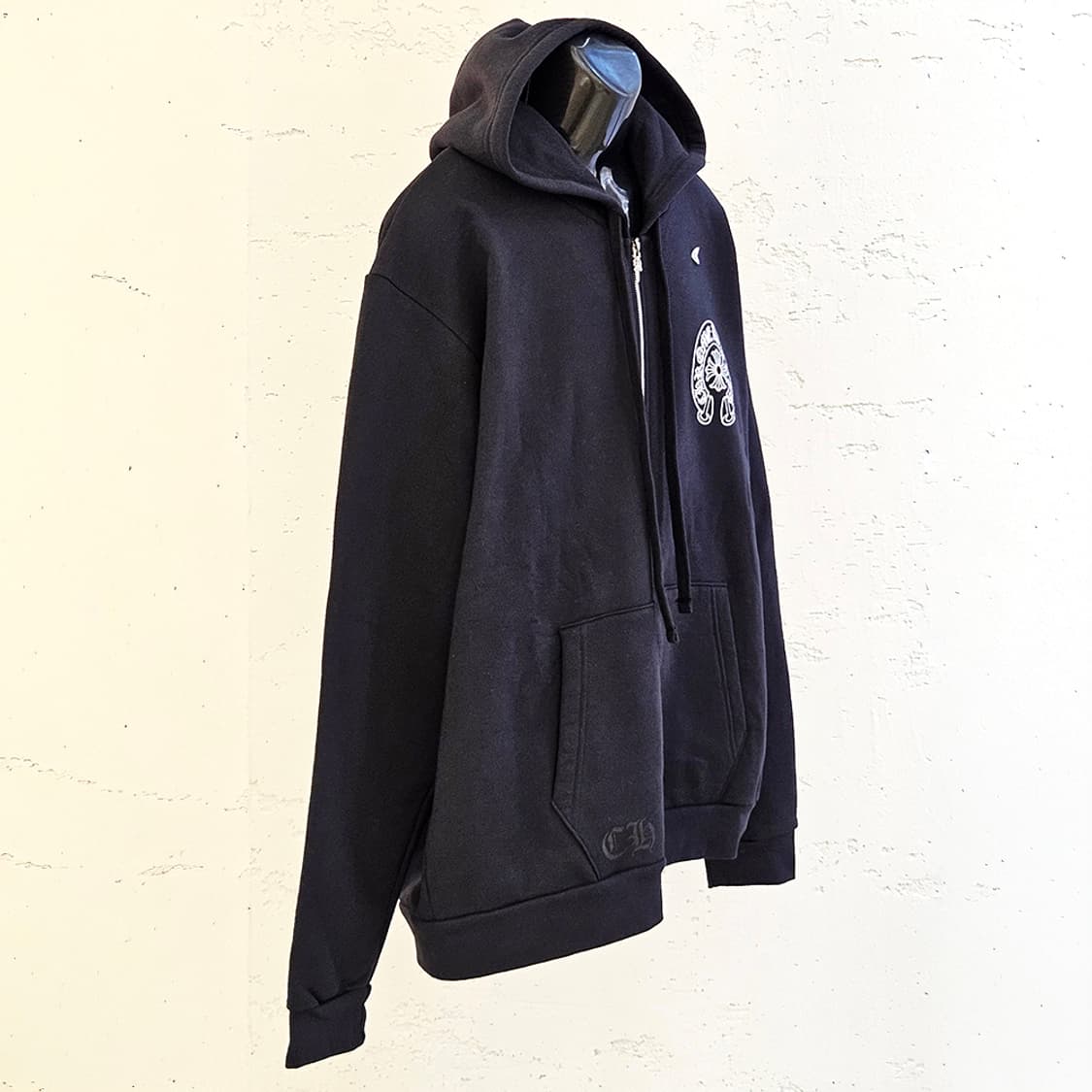 [XL] 미사용 크롬하츠 라스베가스 후드집업 블랙 B1213C140 상품이미지2