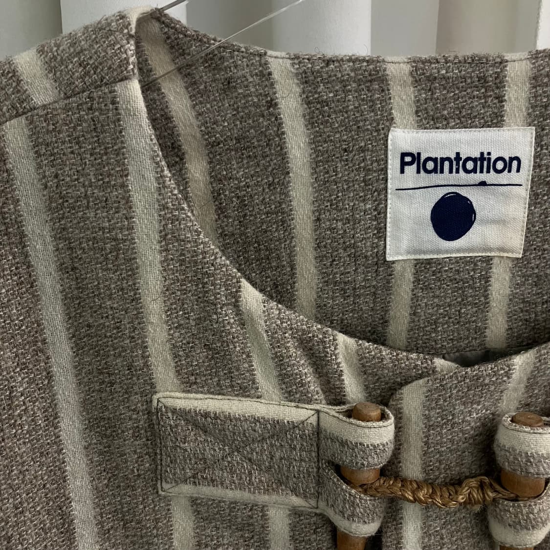 이세이미야케 플랜테이션 스트라이프 토글 버튼 자켓 M 상품이미지3