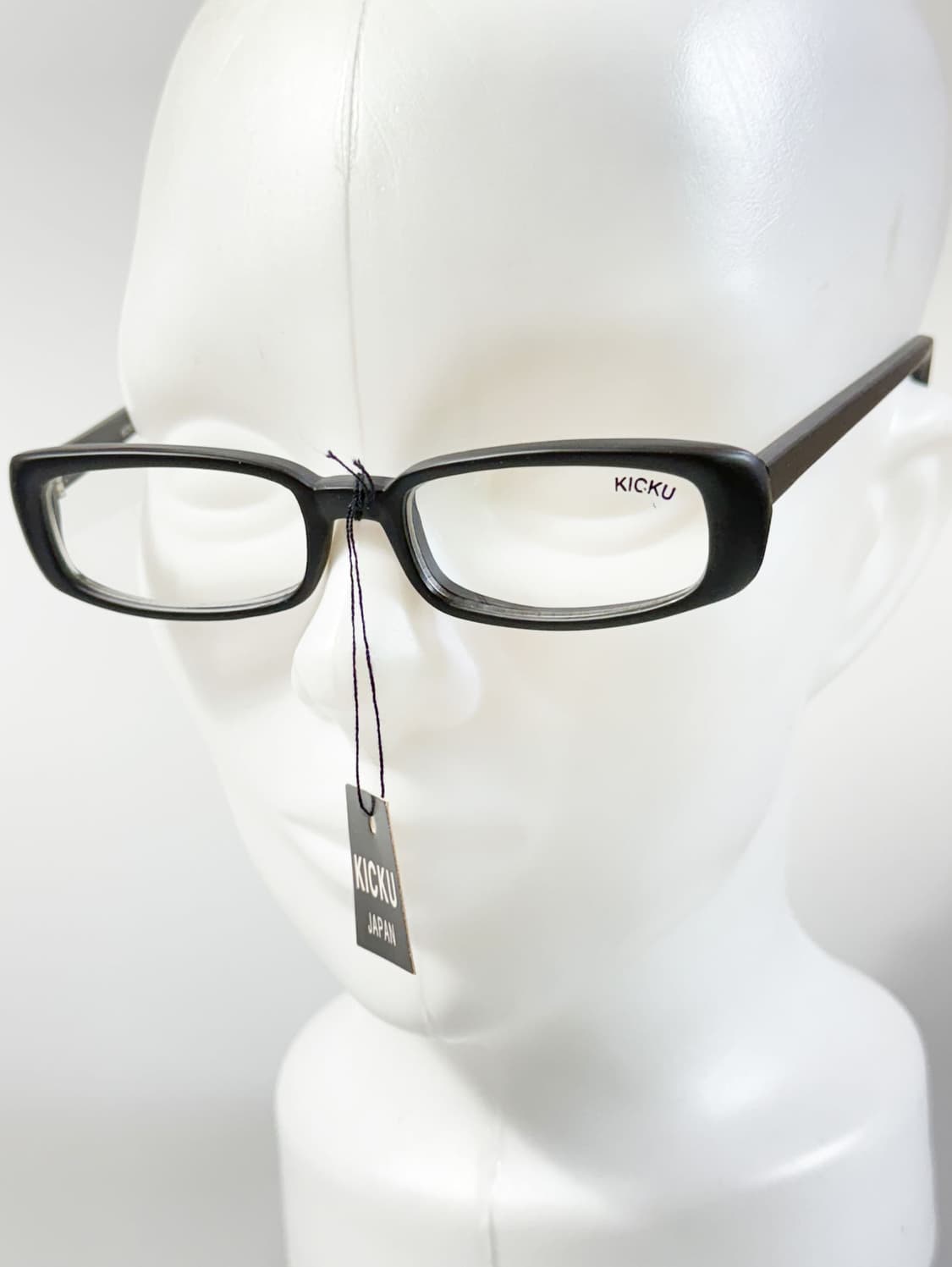 90s KICKU JAPAN 맷블랙 뿔테 스퀘어 빈티지 안경 상품이미지8