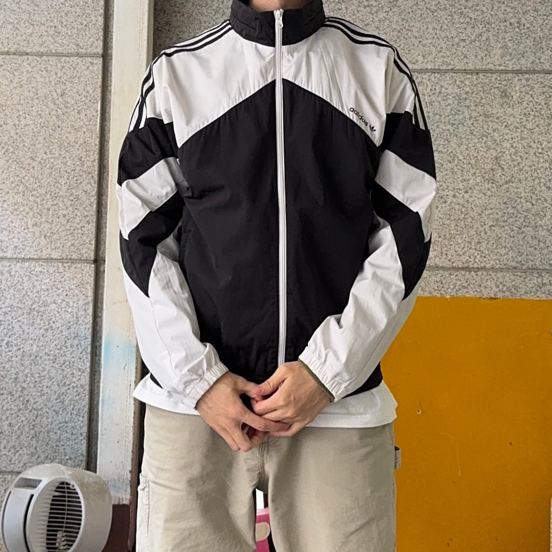 아디다스 블럭 라인 바람막이 자켓 상품이미지1