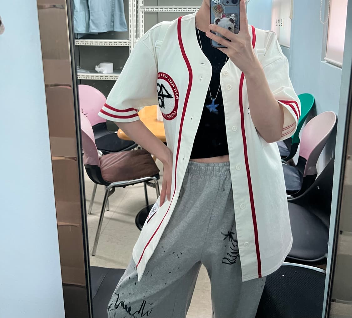 슈프림 x 40 에이커스 트윌 베이스볼 저지 내츄럴 - 25SS 상품이미지2