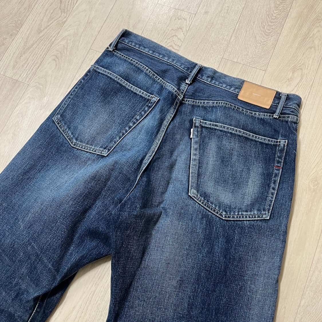 [3] 그라프페이퍼 셀비지 데님 5p 와이드 스트레이트 팬츠 다크페이드 상품이미지10