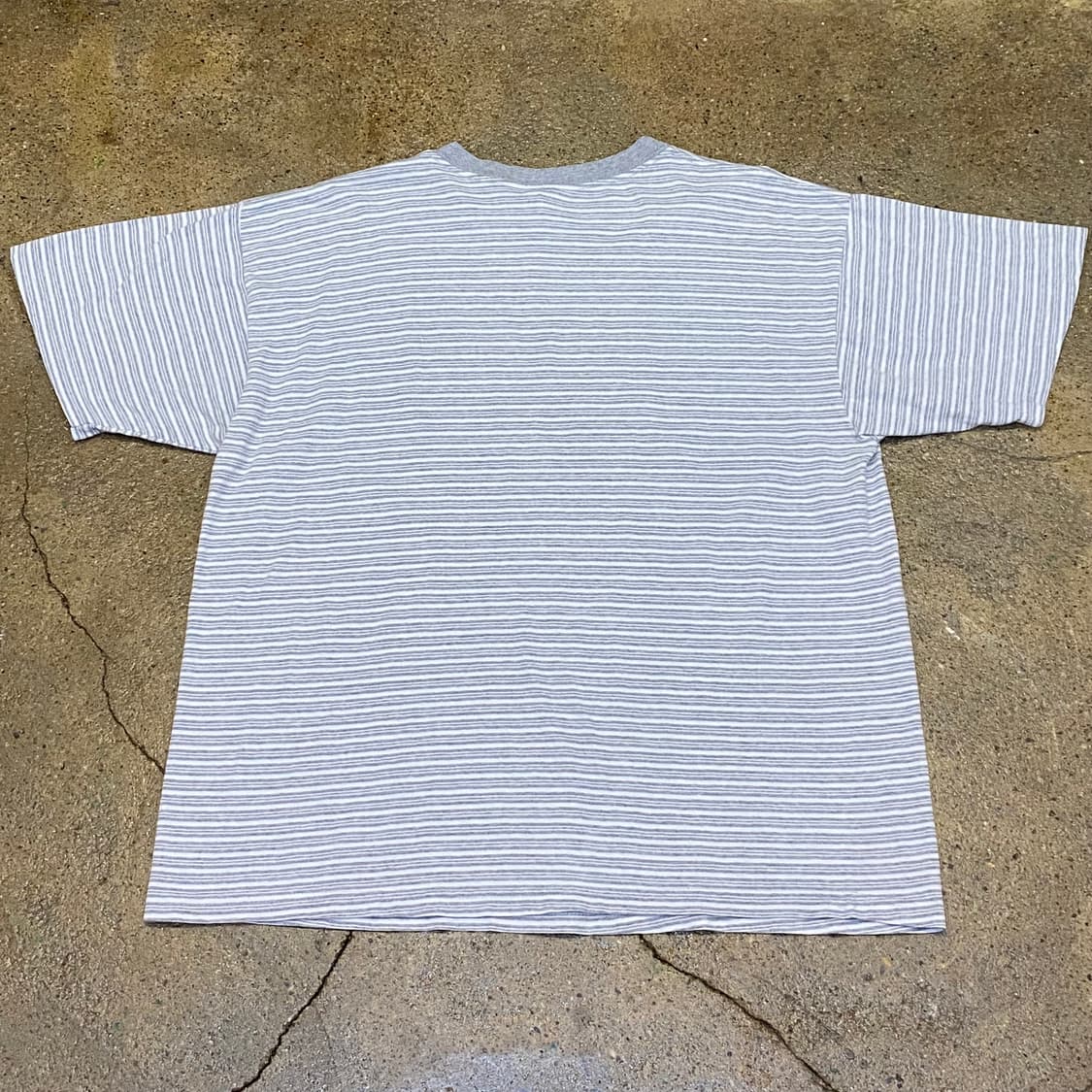 MADE IN USA 90s 스트라이프 단가라 링거티 반팔티 상품이미지5
