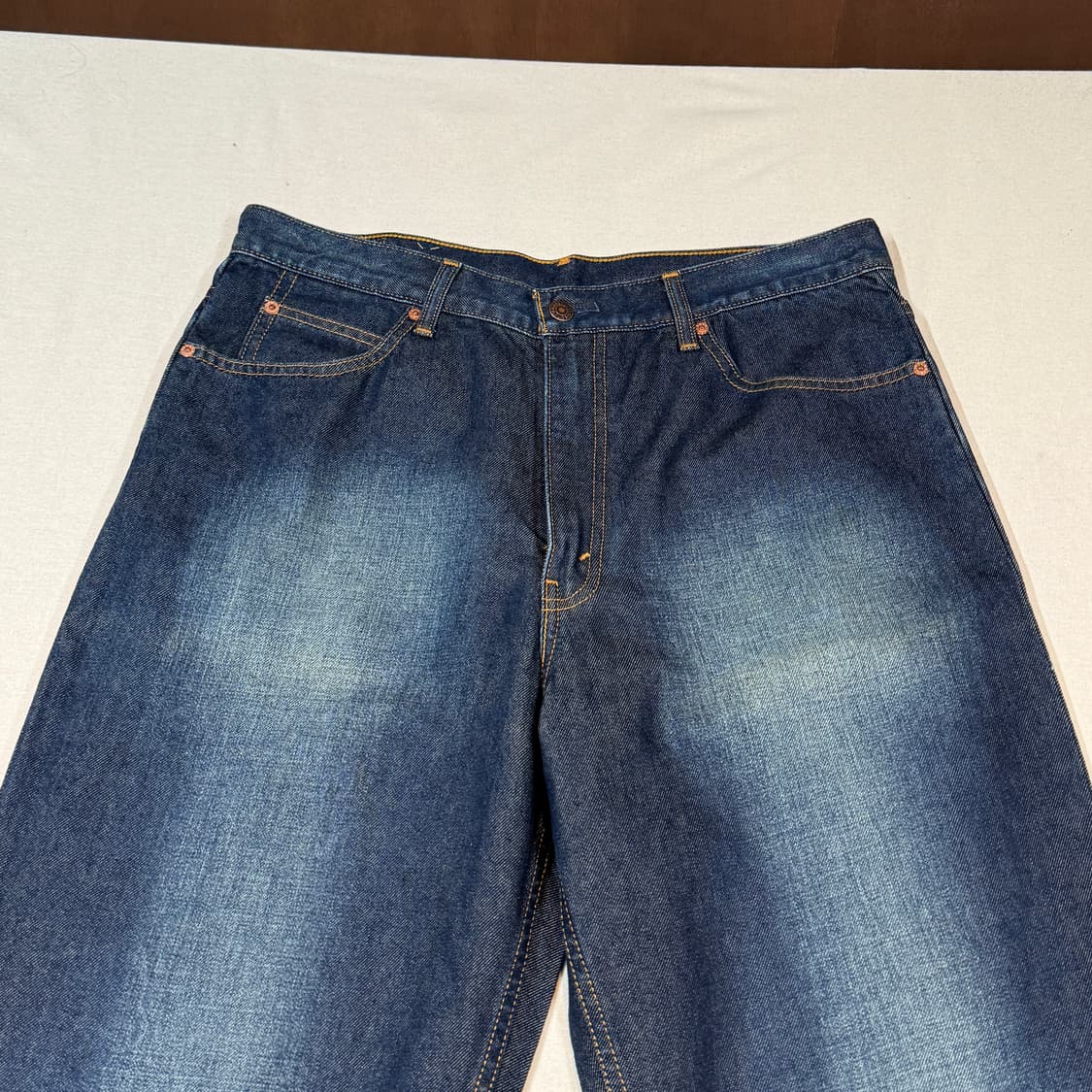 36inch) 리바이스 와이드 스트레이트 핏 워싱 데님 청바지 상품이미지6