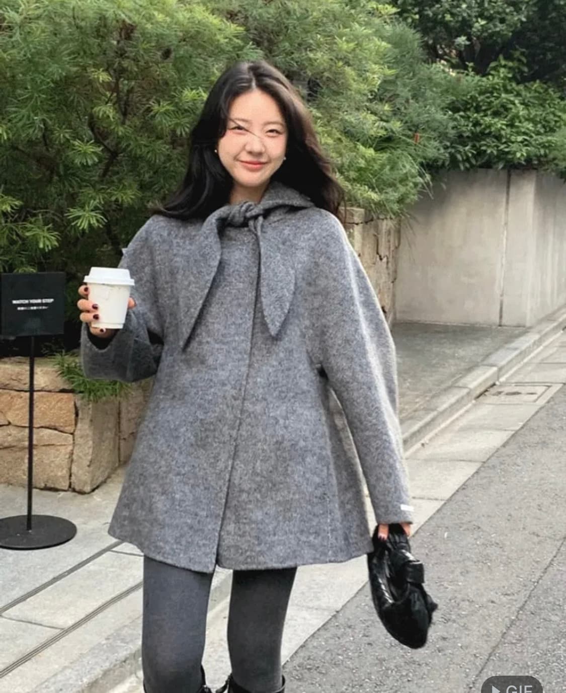 유이니 스카프 핸드메이드 코트 상품이미지1