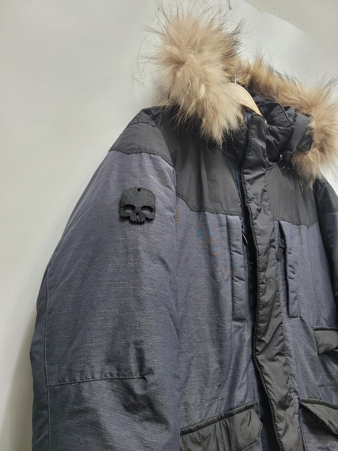 이브생로랑 80S~90S 킹하트 트럼프택 해골 백로고 패딩 / 남 L
 상품이미지3