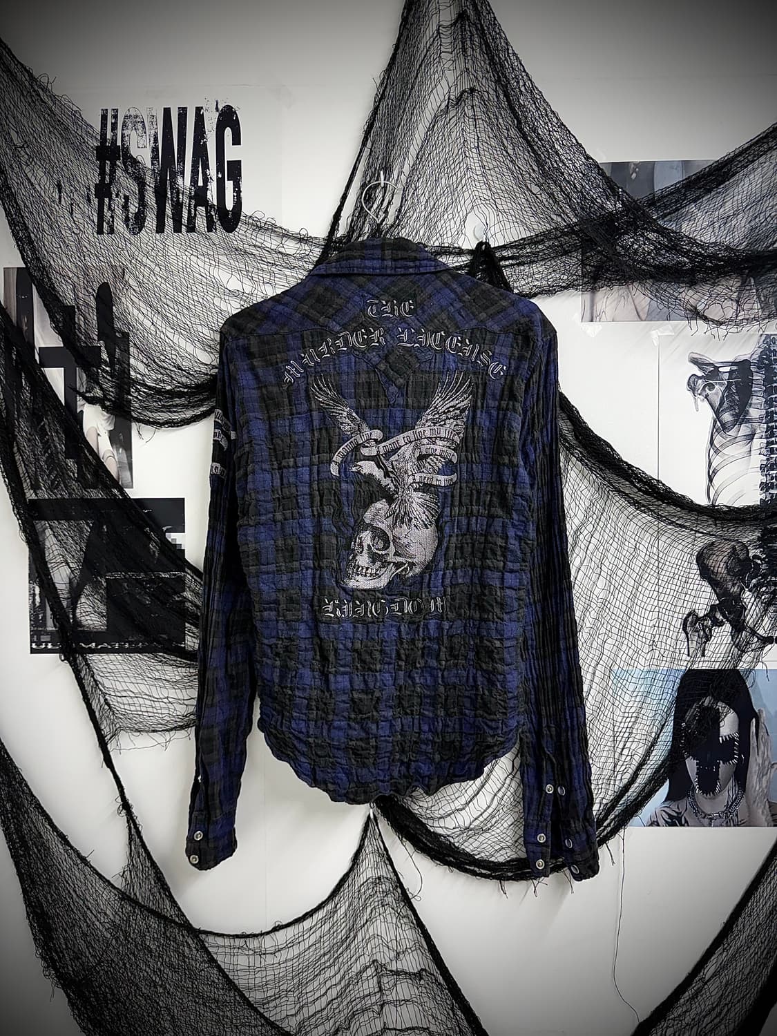 00s punk skull embriodery shirts 상품이미지3