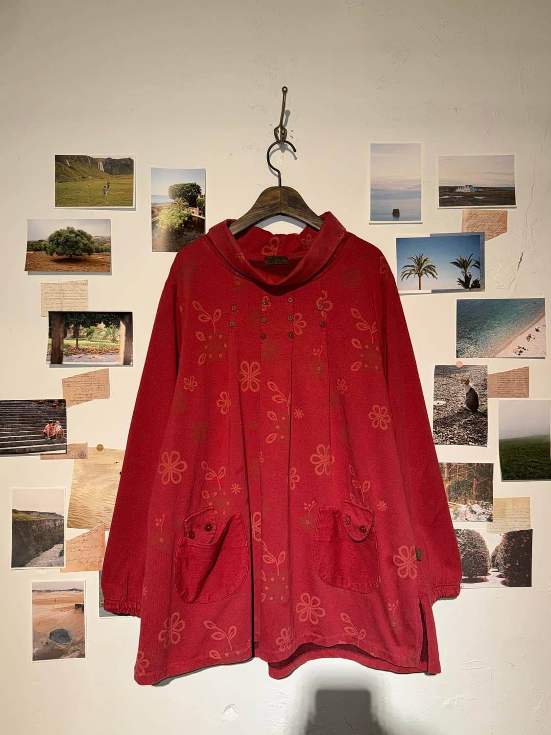 플라워 폴라 포켓 원피스 상품이미지1