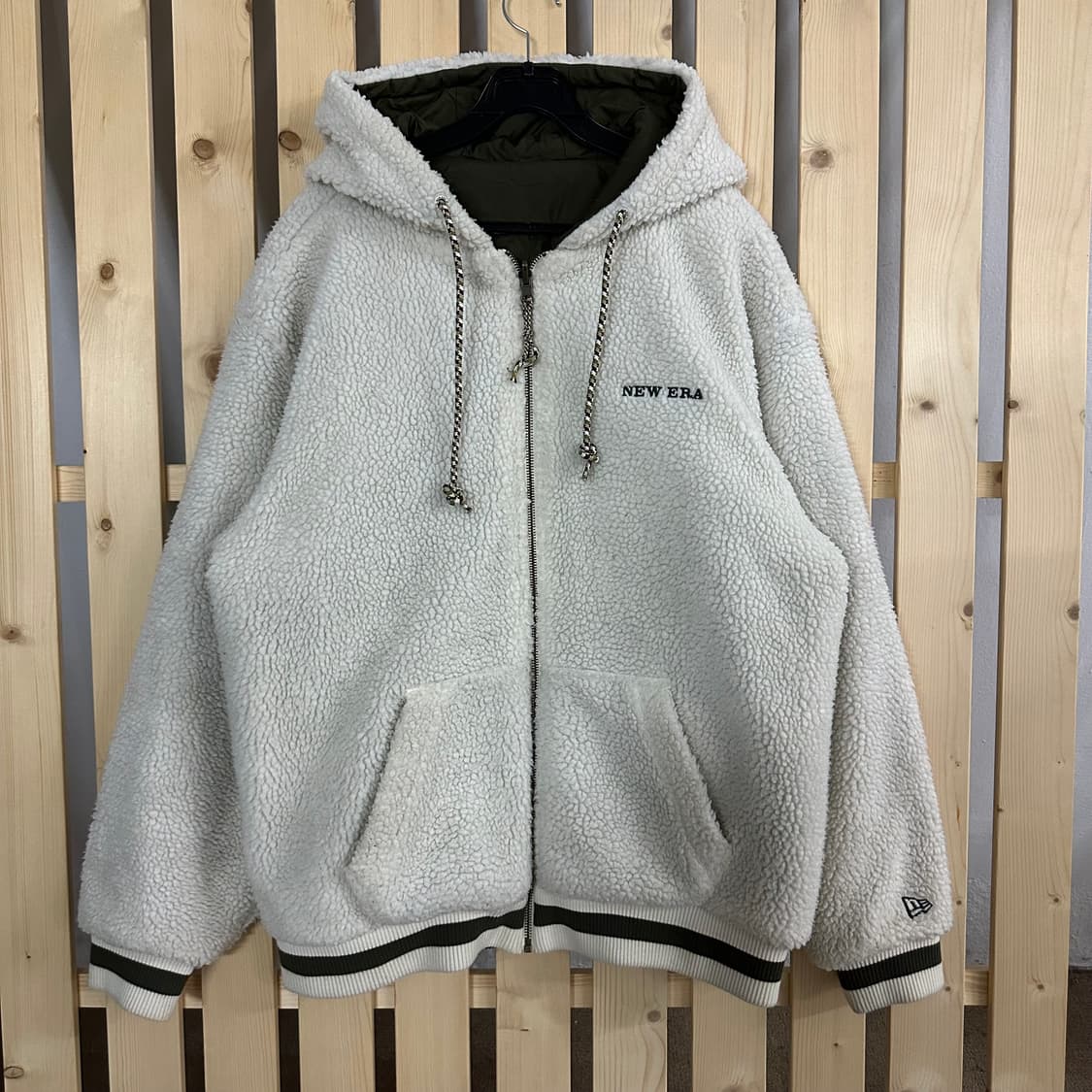 (L) 뉴에라 리버시블 양털 플리스 자켓 후리스 상품이미지1