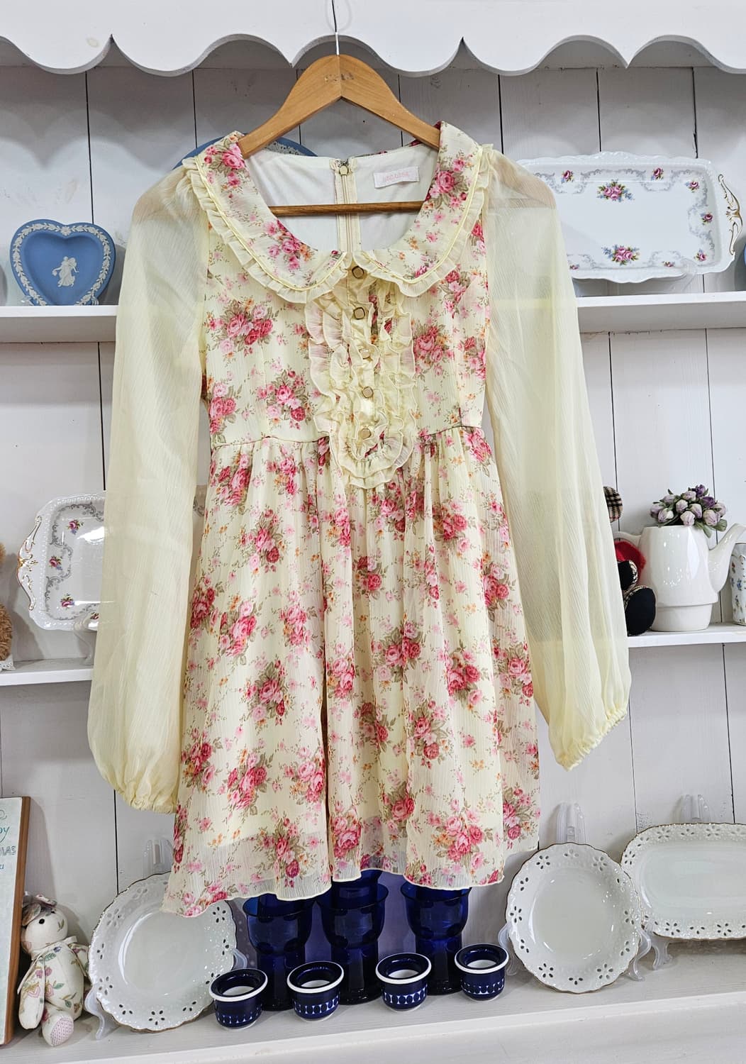 리즈리사(LIZ LISA) 로즈 프릴 쉬폰 원피스 상품이미지3