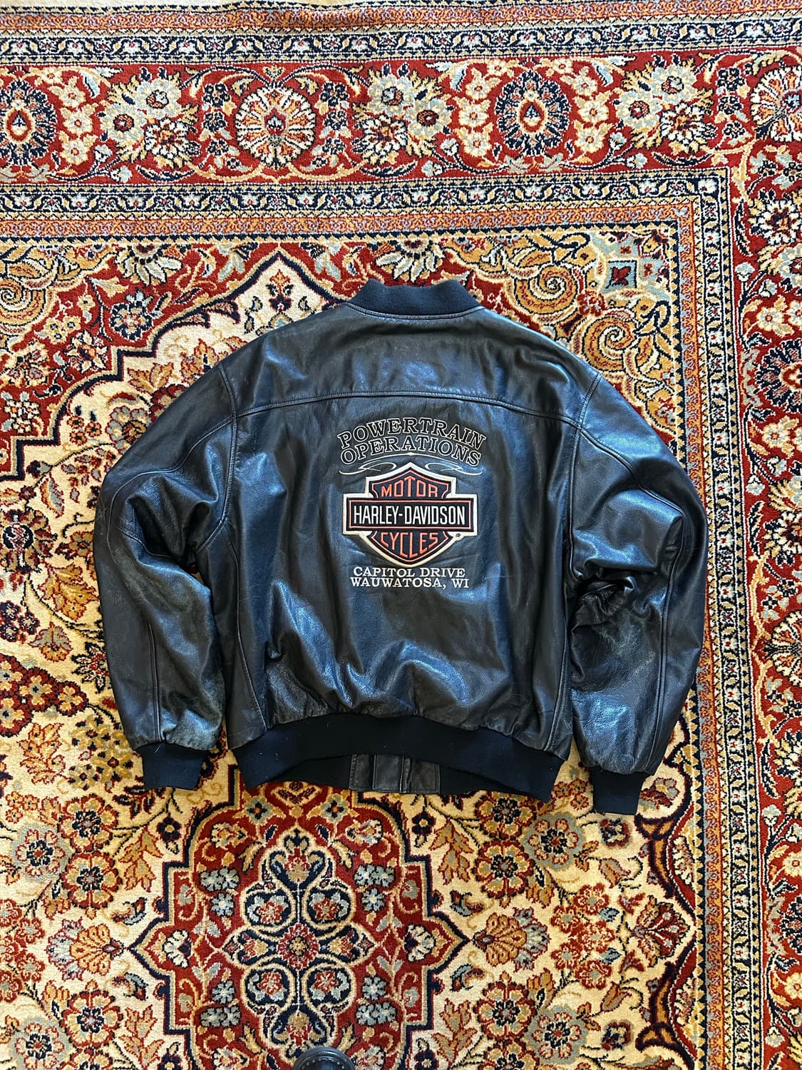 할리데이비슨 "Powertrain Operations" 레더자켓 - XL 상품이미지10