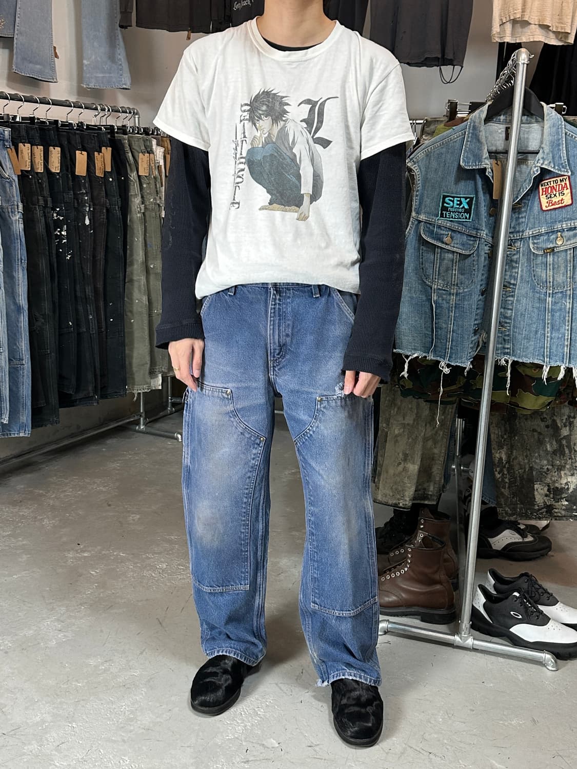 OG 칼하트 데님 더블니 칼하트 B73 썩블니 상품이미지4