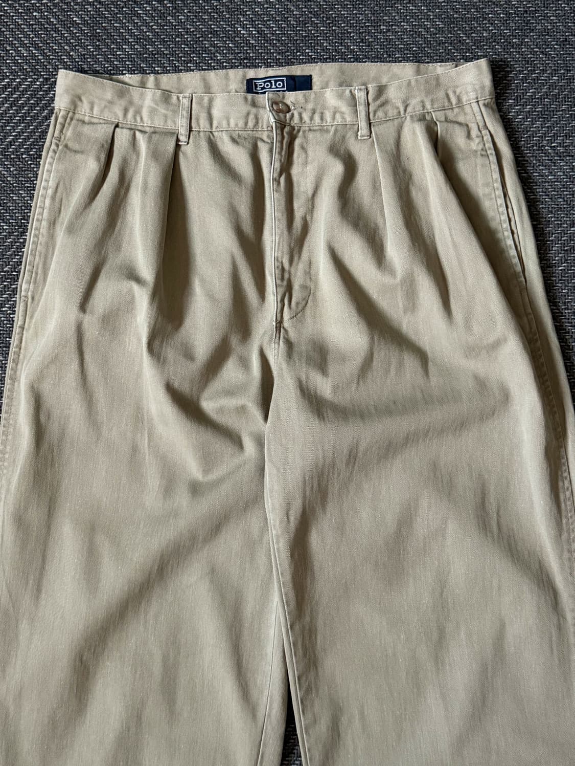 (32) 90s 폴로 랄프로렌 더블 플리츠 빈티지 치노 팬츠 상품이미지2