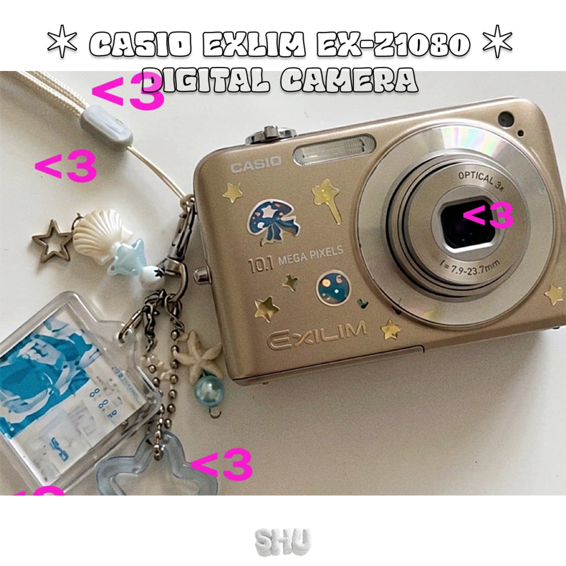 카시오 엑슬림 EX-Z1080 빈티지 카메라 디카 골드 상품이미지1