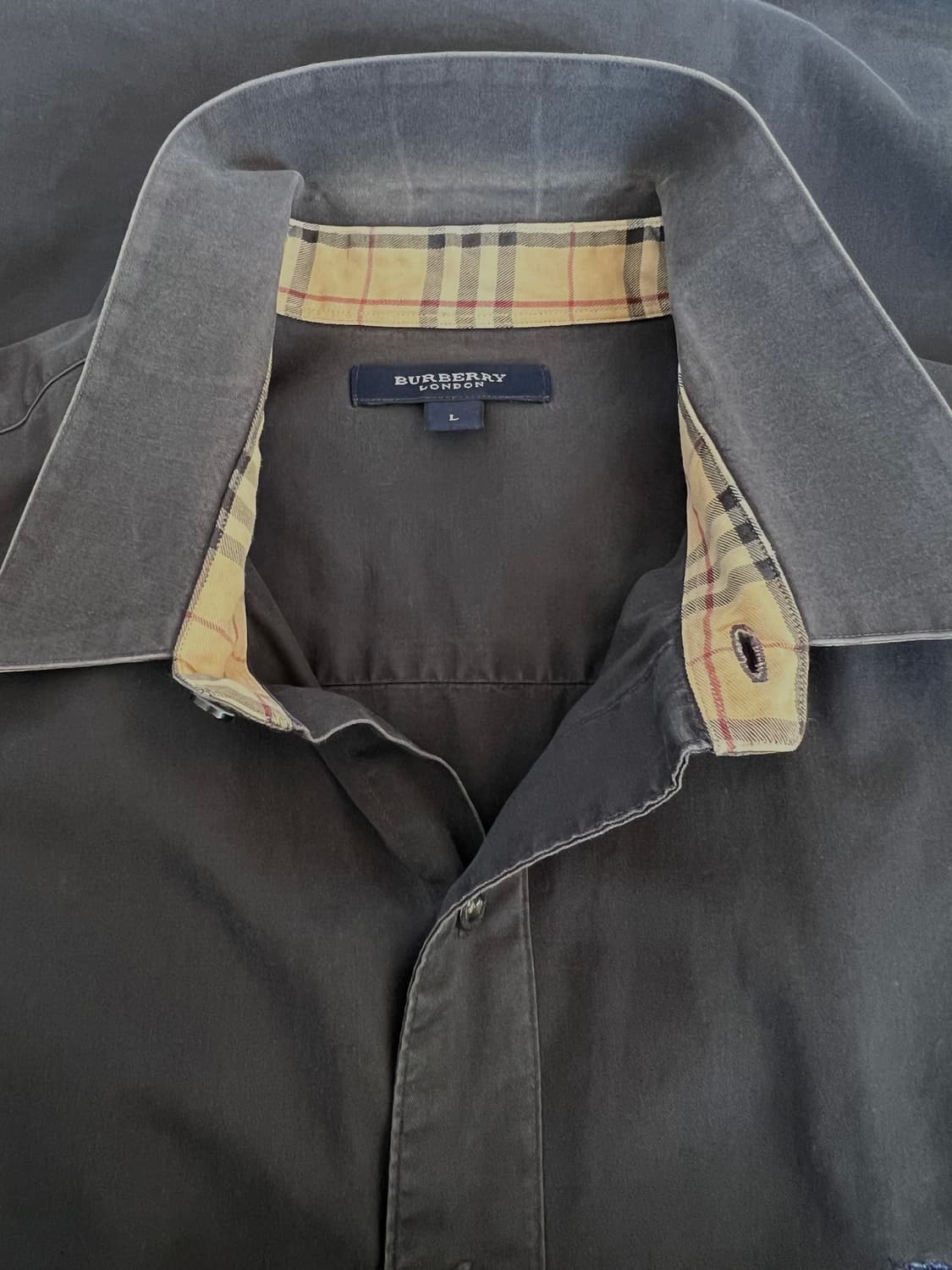 버버리 남성 블랙 긴팔셔츠 코튼셔츠 상품이미지5