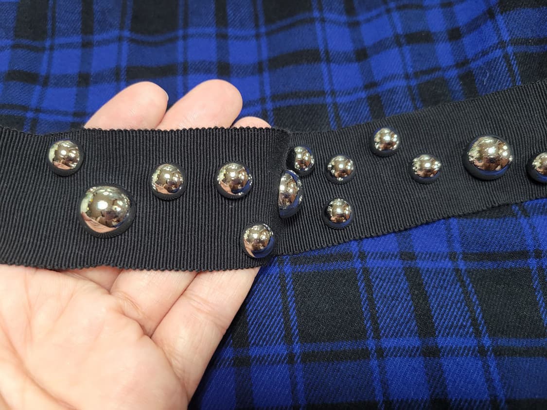 마쥬(maje) RIVINE 체크벨티드원피스 44 새상품 상품이미지8