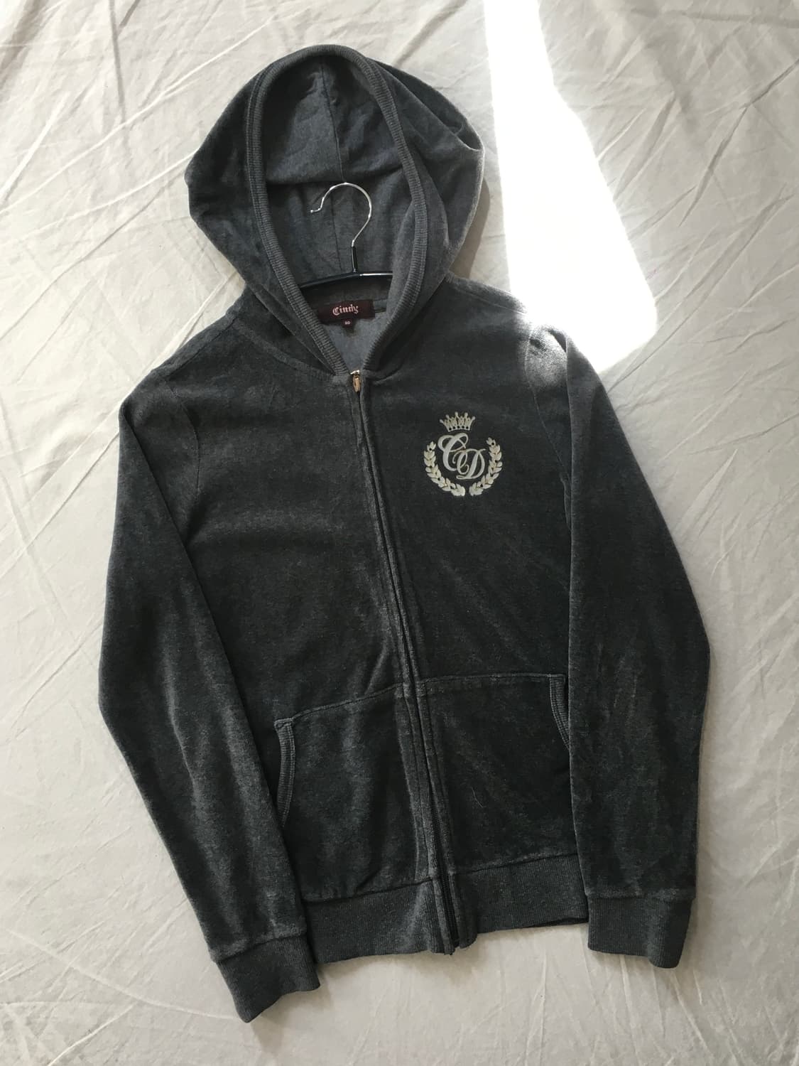 빈티지 벨벳 후드집업 상품이미지2