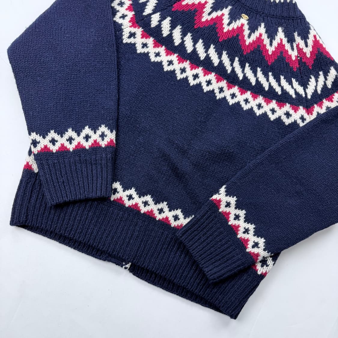 시야쥬 노르딕 자카드 니트 가디건 네이비 상품이미지10