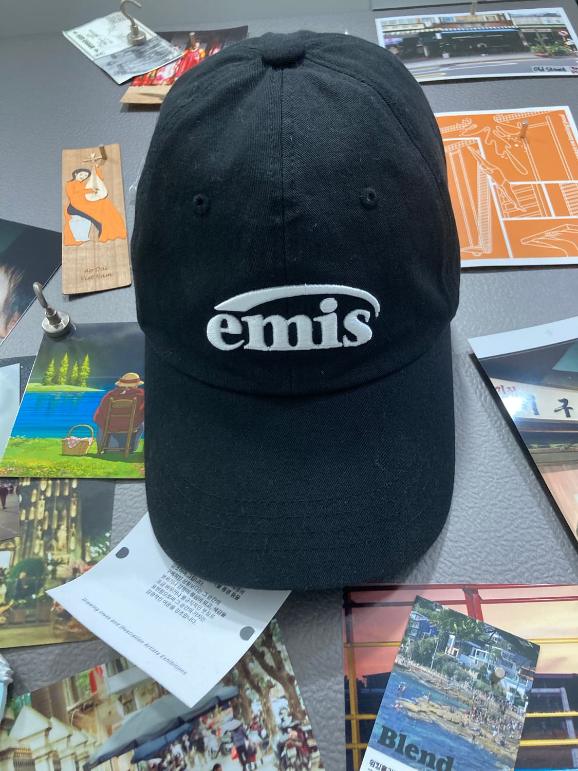 emis  이미스 모자  볼캡 블랙 상품이미지1