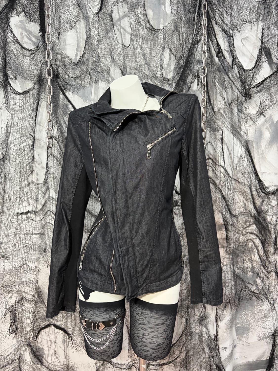 Rockchic high neck zipper detail jacket 상품이미지9