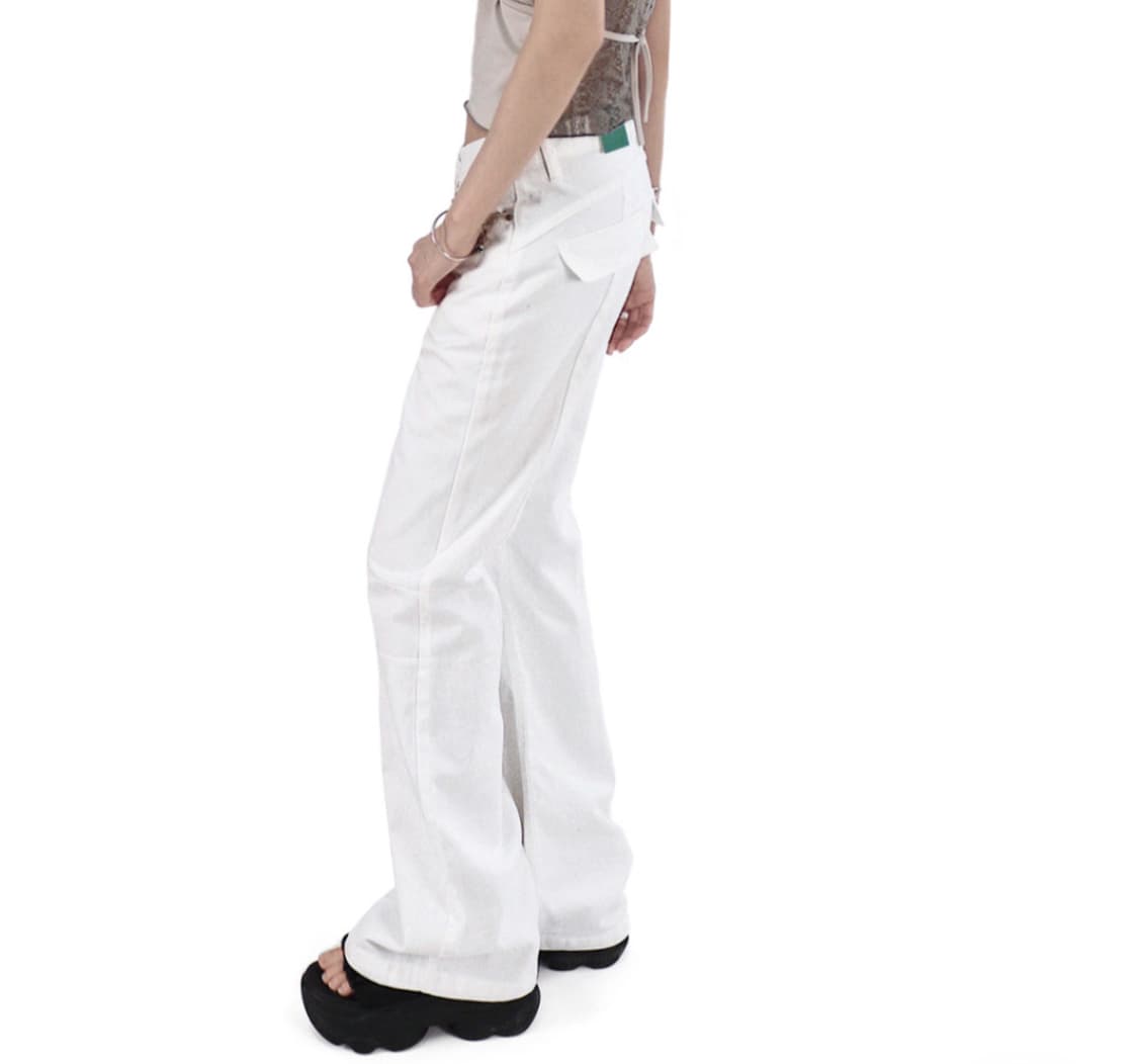 시크윈 롱 디링 다트 절개 코튼 부츠컷 팬츠 상품이미지4