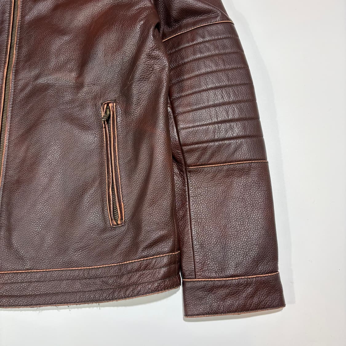빈티지 브라운 라이더 가죽 자켓 상품이미지3