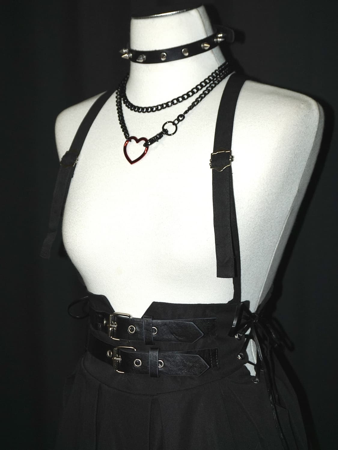 gothic side corset skirt  상품이미지4