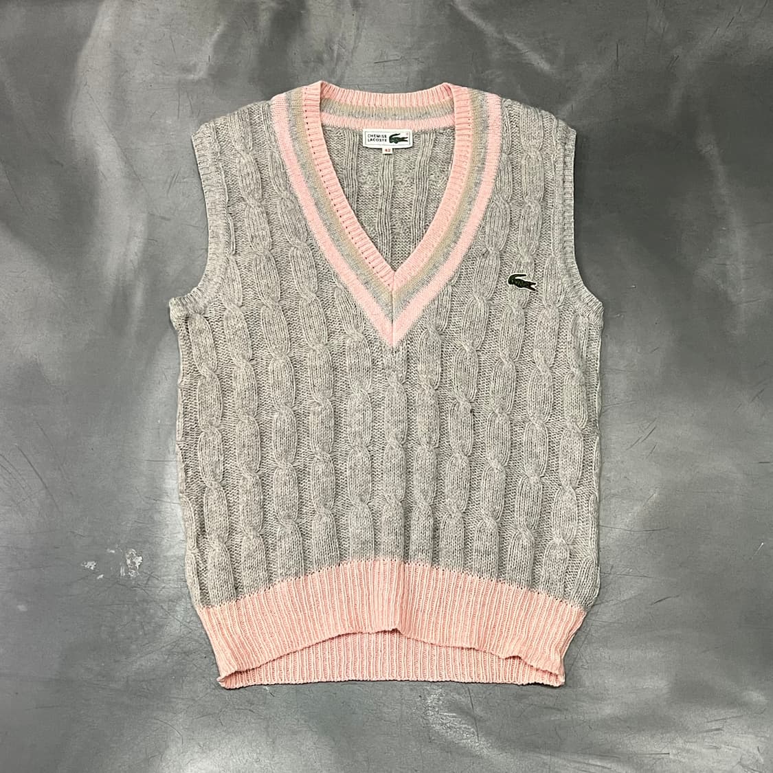  라코스테 프레피 브이넥 울 니트 베스트 y15794 상품이미지1