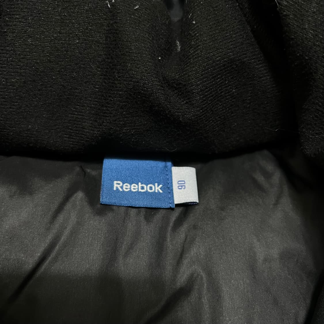 리복 로고 덕다운 후드 패딩 점퍼 [블랙] S/90 상품이미지5