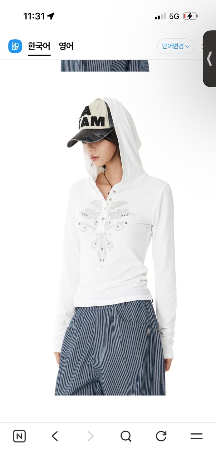 아캄 Studded Leaf Hooded Long Sleeve 상품이미지2