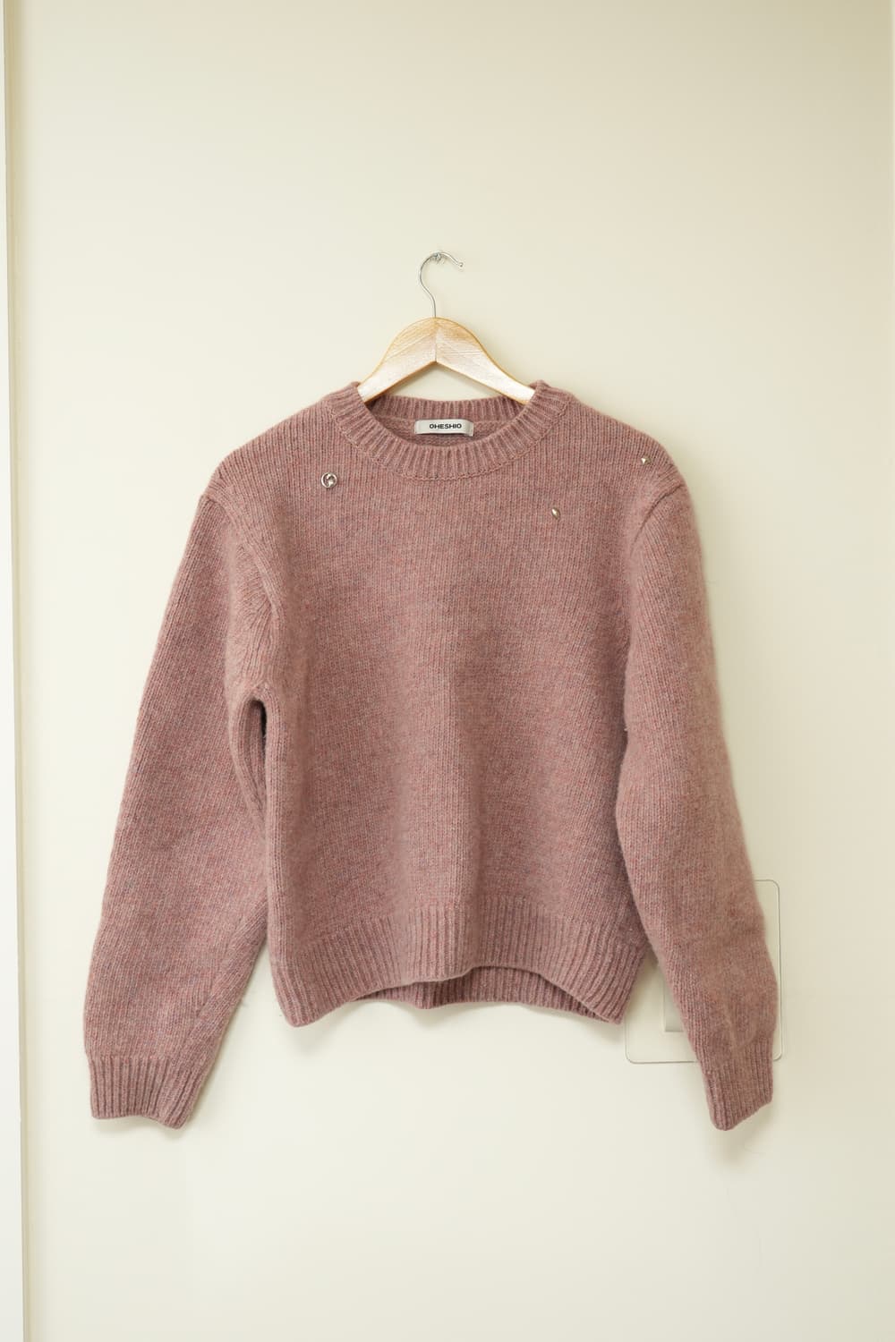 오헤시오 쉐틀랜드 울 니트 풀오버 핑크 FREE 상품이미지1