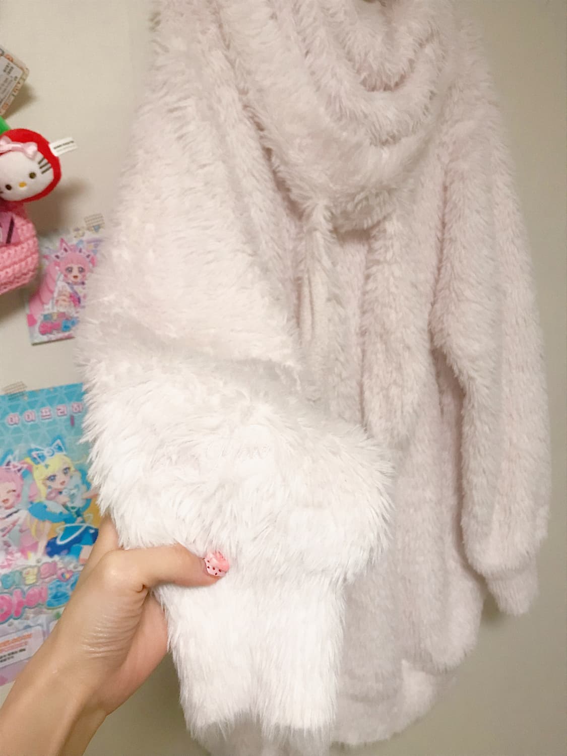 빈티지 젤라또피케 우사미미 핑크 후드 티셔츠 원피스 히메갸루 로걀 라떼 상품이미지2