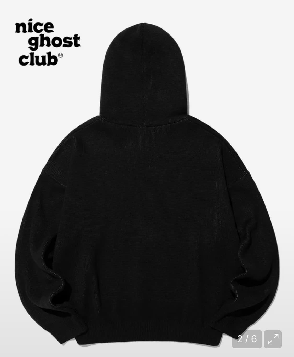 나이트고스트클럽 로고 니트 후디 상품이미지3