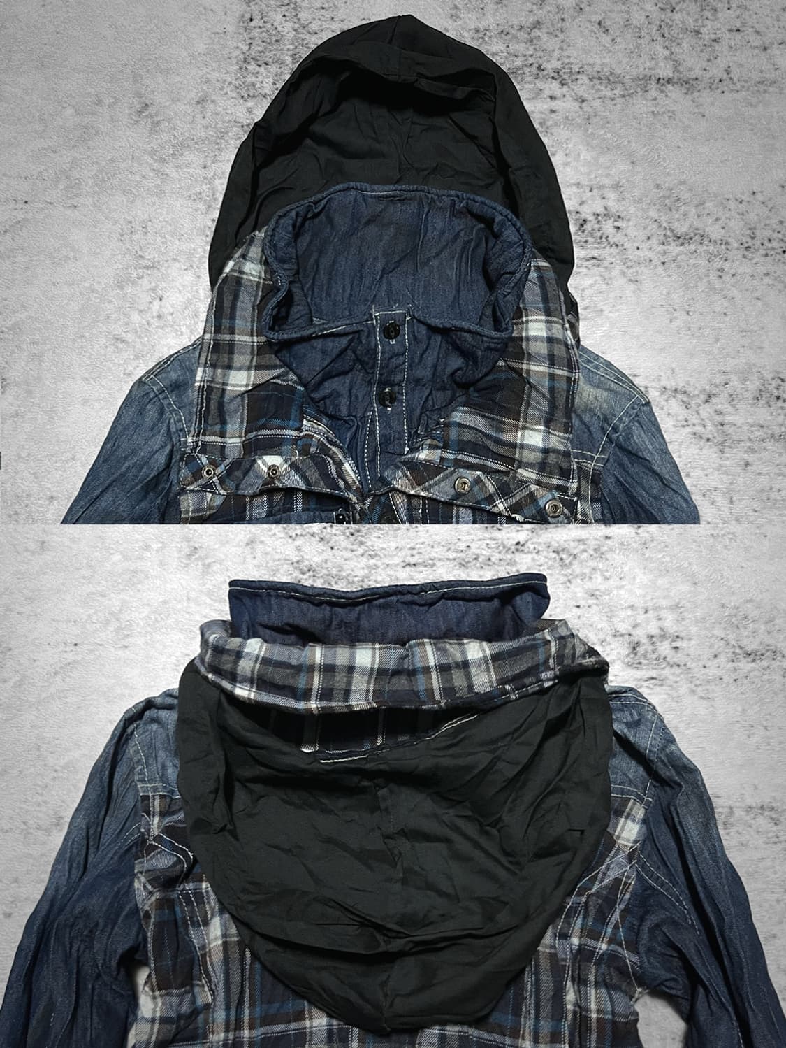 (in the attic) 00s wrinkled denim shirt  상품이미지3