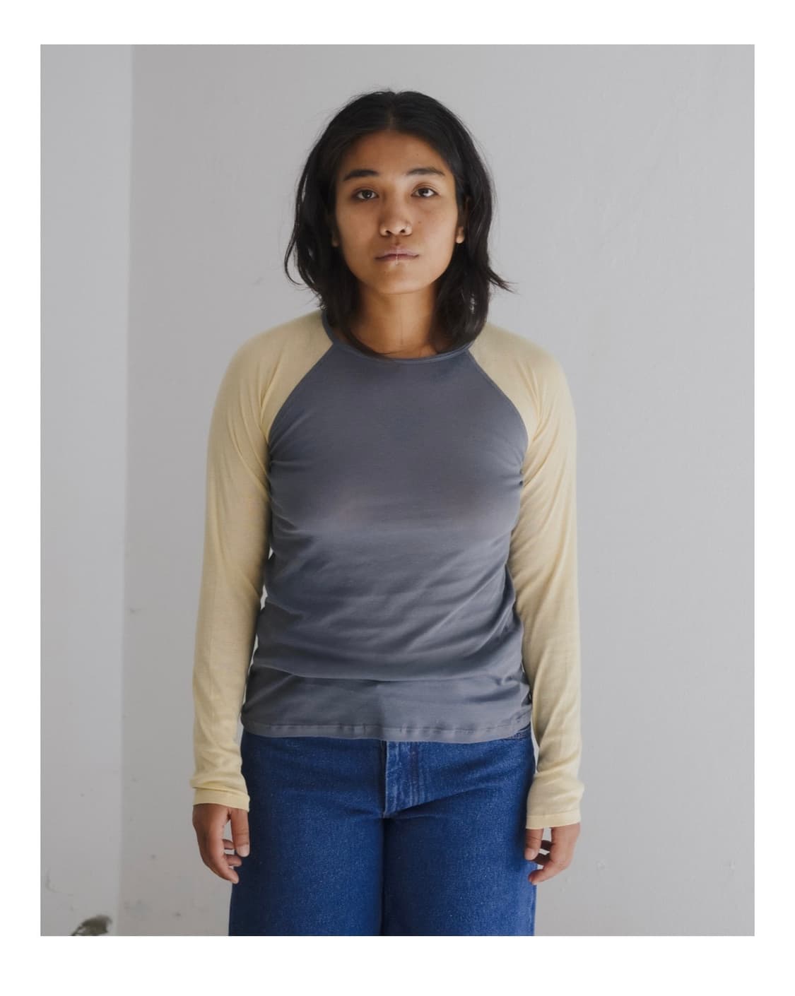 베이스레인지 Gene 긴소매 나그랑 티셔츠 상품이미지1