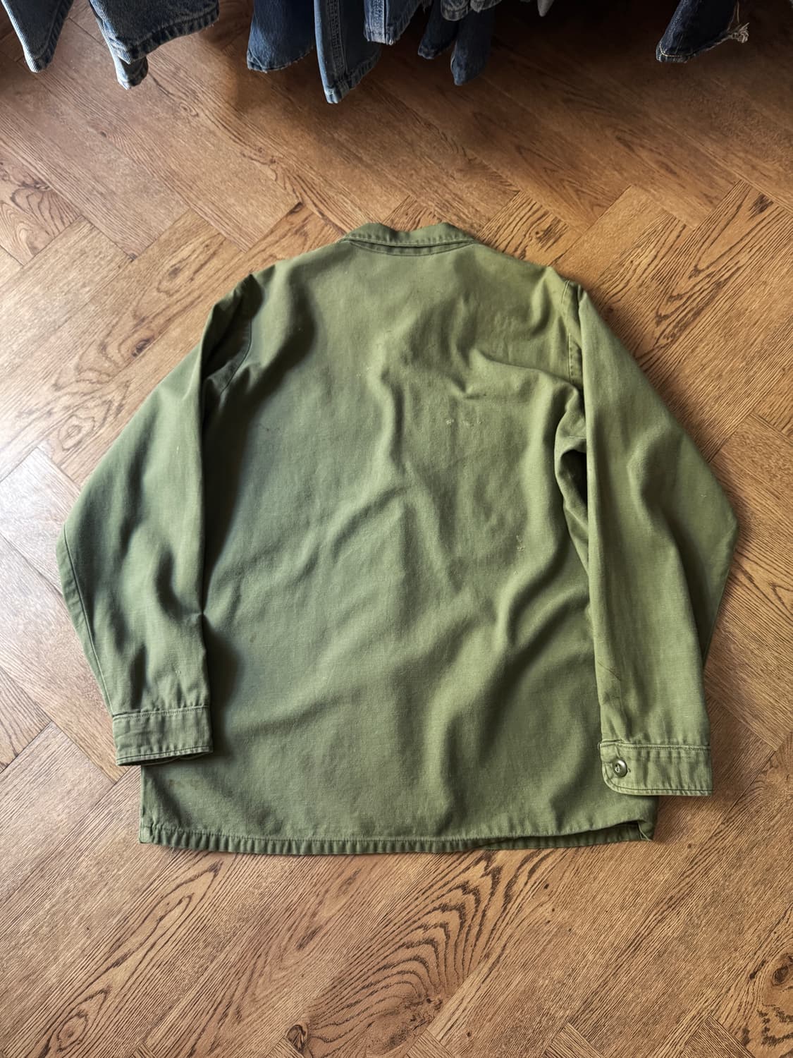 [M]60s 오리지널 U.S ARMY OG-107 더티워싱 밀리터리 셔츠 상품이미지8