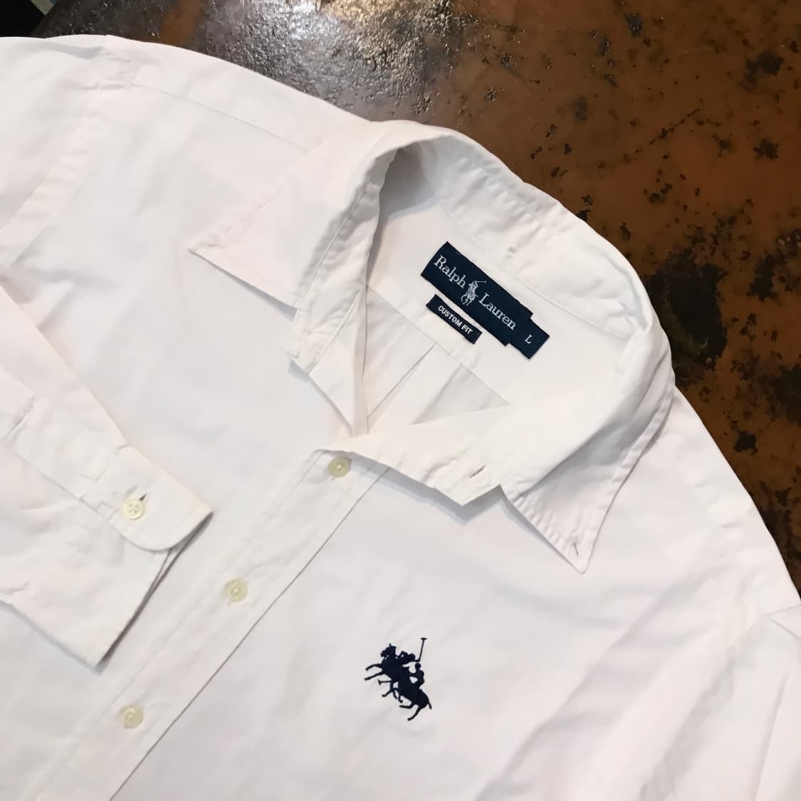 폴로랄프로렌 핑크톤 화이트 더블포니 코튼 셔츠 남성 105 사이즈 상품이미지3