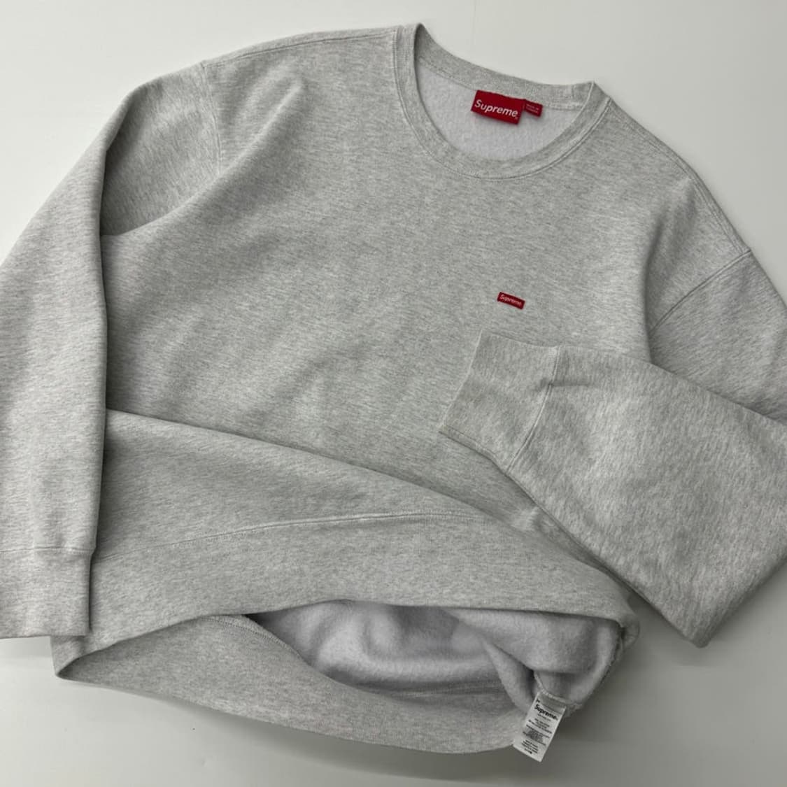 SUPREME 슈프림 스몰 박스 로고 헤더 그레이 크루넥 맨투맨 상품이미지1