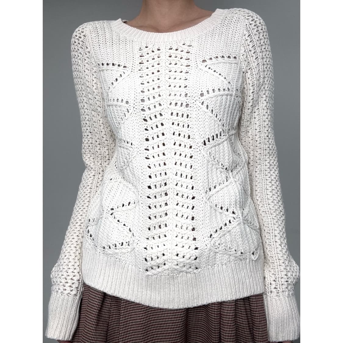 빈티지 아이보리 니트 상품이미지1