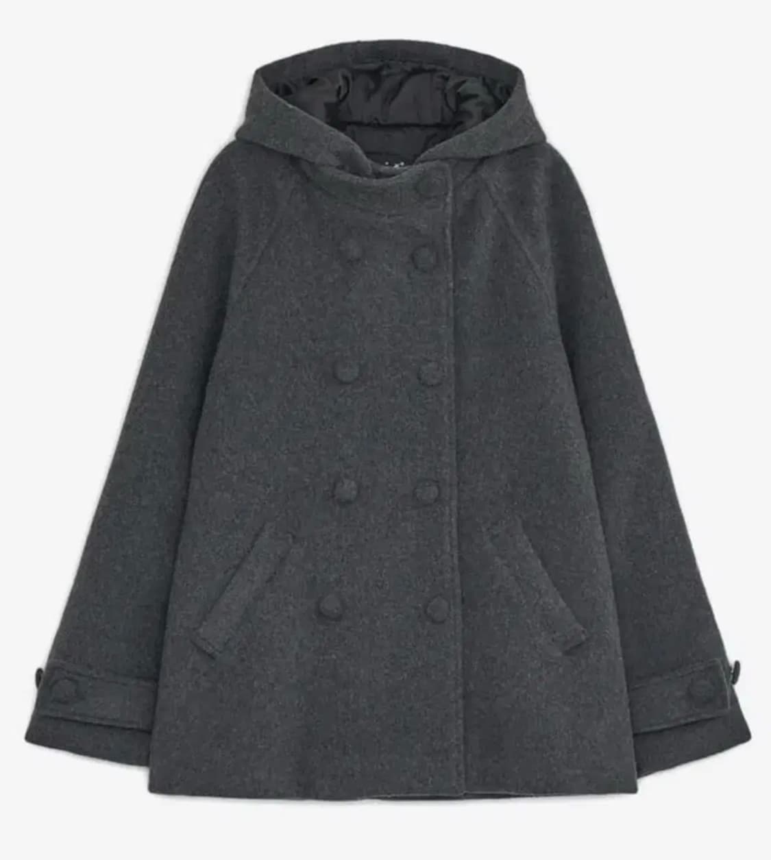 허그유어스킨 후드 하프 코트 상품이미지1