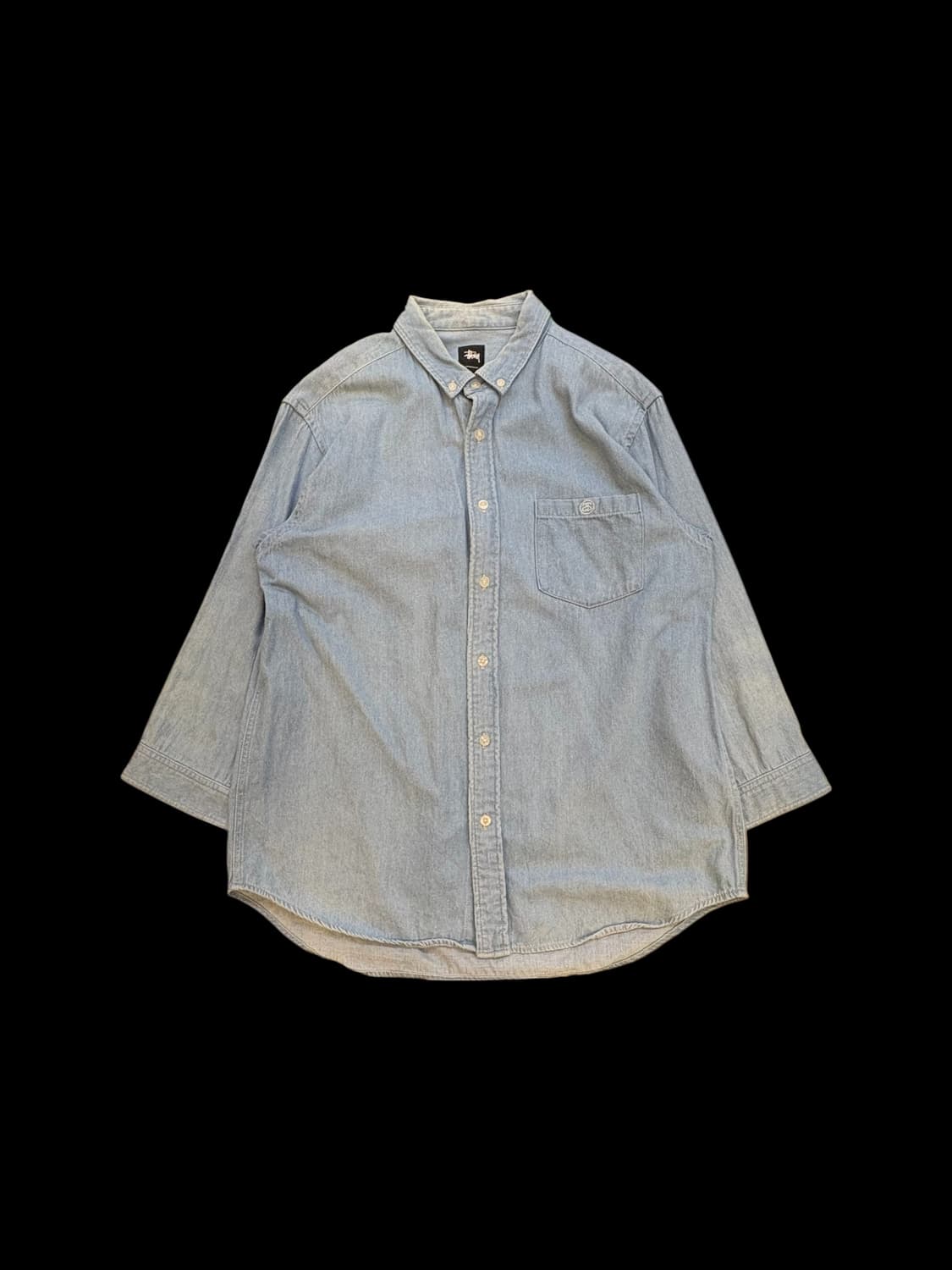 스투시 버튼다운 데님 셔츠 상품이미지1