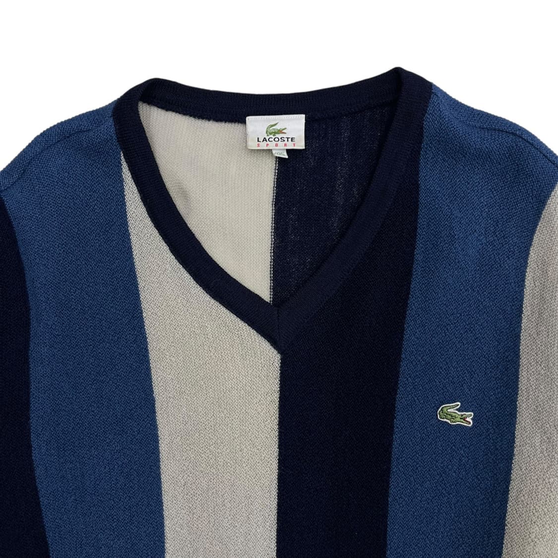 라코스테 멀티블루 세로 스트라이프 브이니트 105 상품이미지4