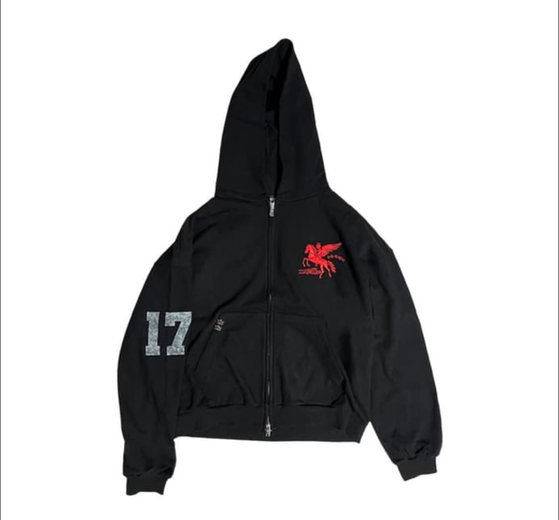 파코서플라이 폴링 엔젤 집업 후디 블랙 상품이미지1