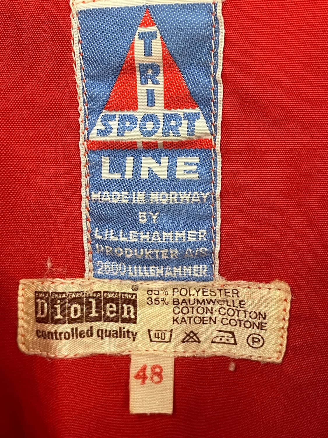 80s 빈티지 아노락 코튼 스키 자켓 레드 상품이미지4