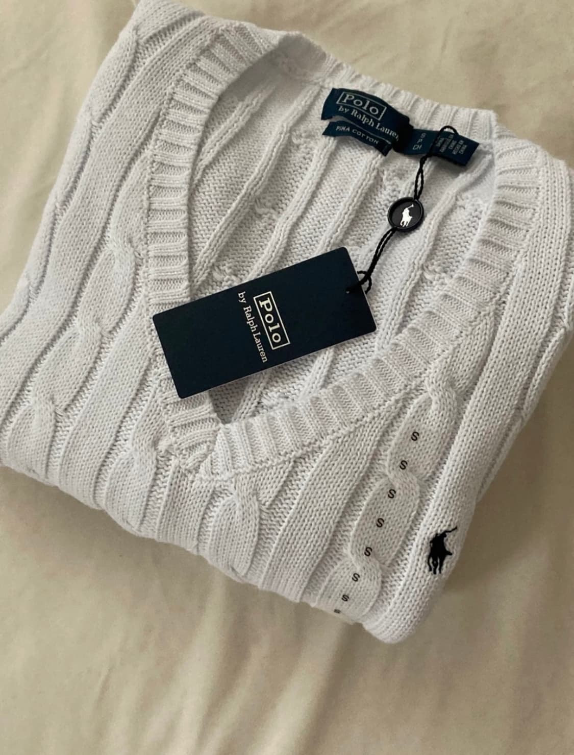 새상품 폴로 브이넥니트 S 상품이미지2