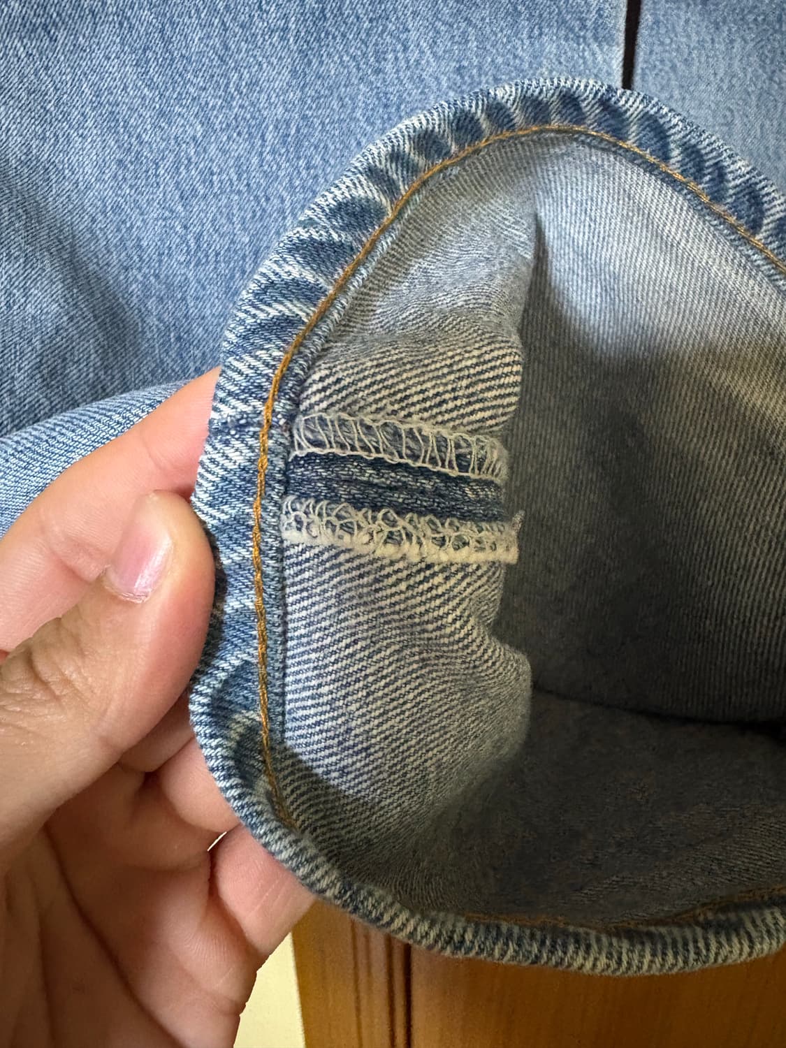 80s USA 리바이스 501 스톤워싱 연청 발렌시아[555] 상품이미지4